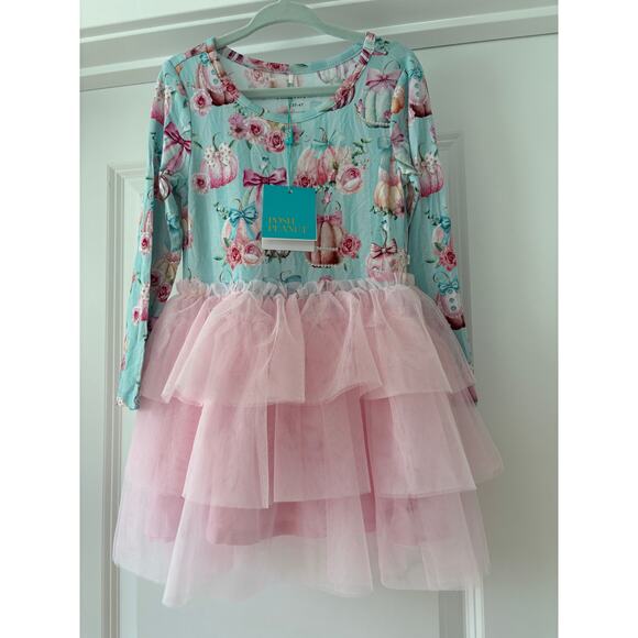 Posh Peanut Edie Pumpkin Pink Tulle Dress Size 3/4 NWT - Picture 1 of 3